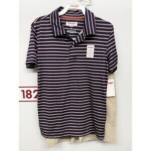 Wrangler Boys 2 Piece Set Khaki Drawstring Shorts & Striped Polo NWT Size 6